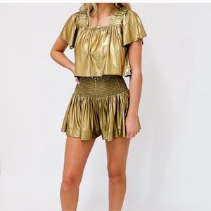 Queen of Sparkles Gold Metallic Set, worn once, size Small